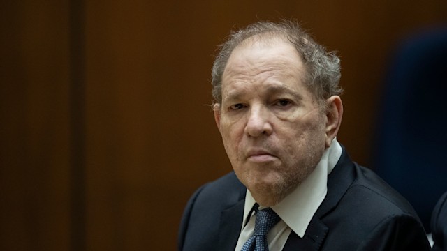 Harvey Weinstein appears in court at the Clara Shortridge Foltz Criminal Justice Center on October 4, 2022 