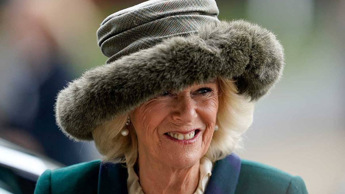 Queen Consort Camilla stuns in incredible fluffy hat and £16k brooch ...