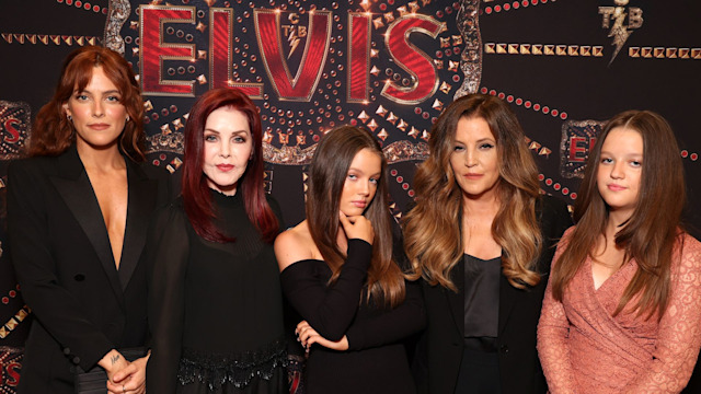 Riley Keough, Priscilla Presley, Harper Vivienne Ann Lockwood, Lisa Marie Presley and Finley Aaron Love Lockwood see at Warner Bros. Special Screening of ELVIS, Memphis, TN - 11 June 2022