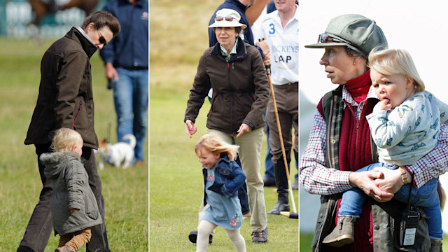 Princess Anne with her grandchildren