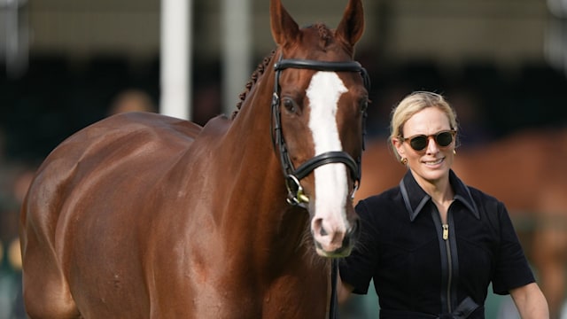 Zara Tindall and her horse Class Affair at Burghley Horse Trials