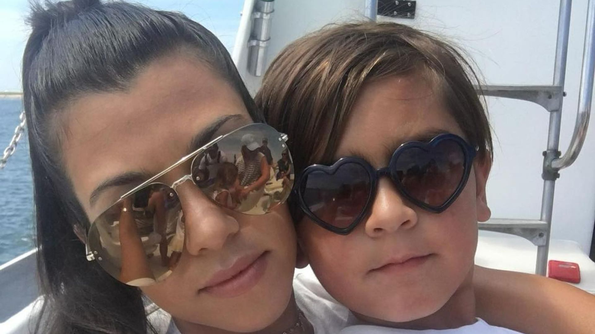 Kourtney Kardashian with her son