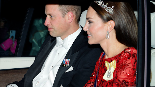 Prince William and Princess Kate didn't wear their seatbelts when arriving  at the annual reception for Members of the Diplomatic Corps at Buckingham Palace in 2022 