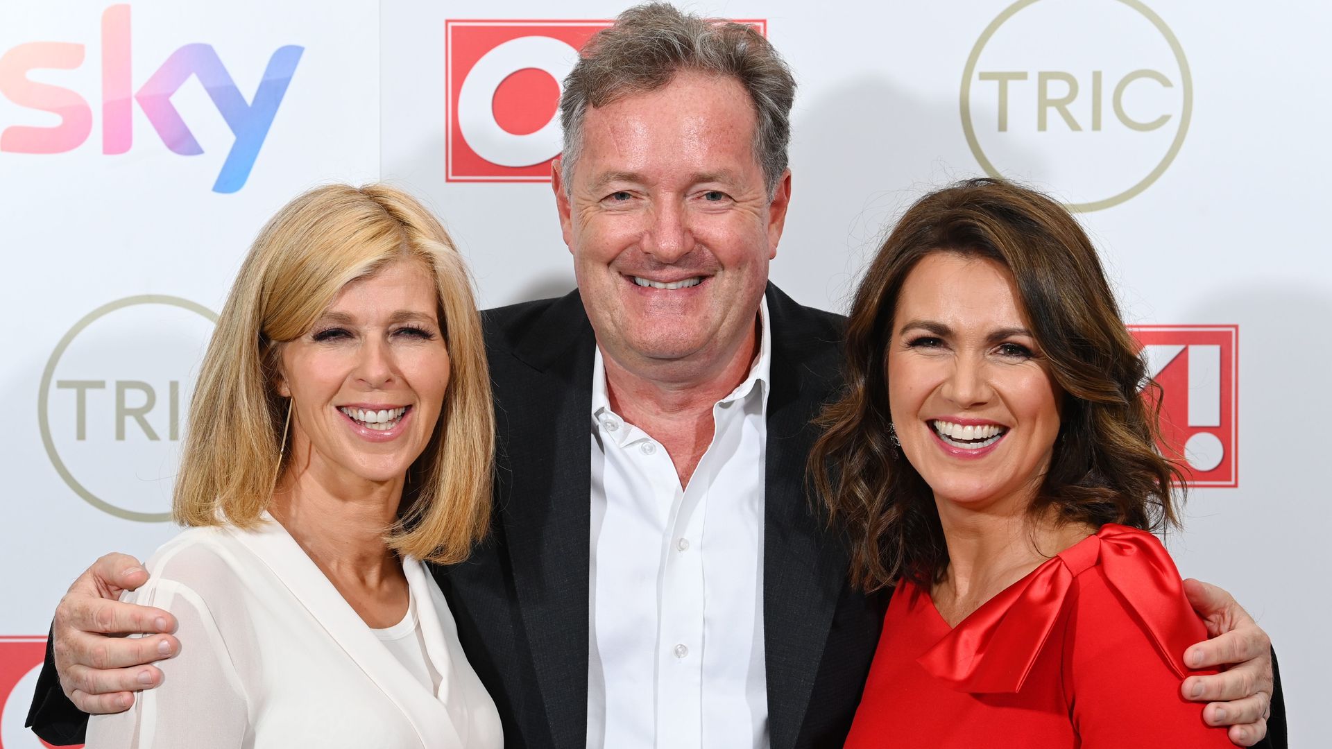 Kate Garraway, Piers Morgan and Susanna Reid at The TRIC Awards in 2021