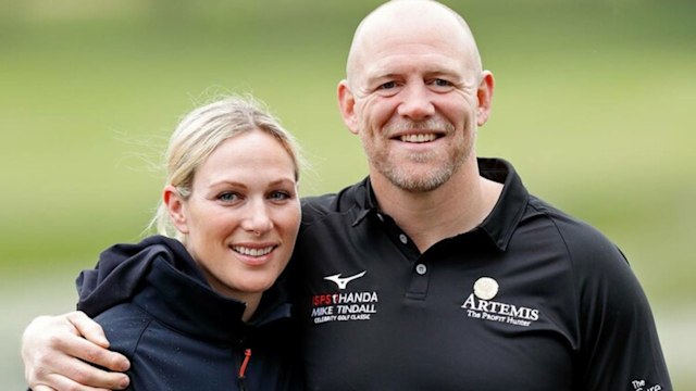 zara and mike tindall smiling