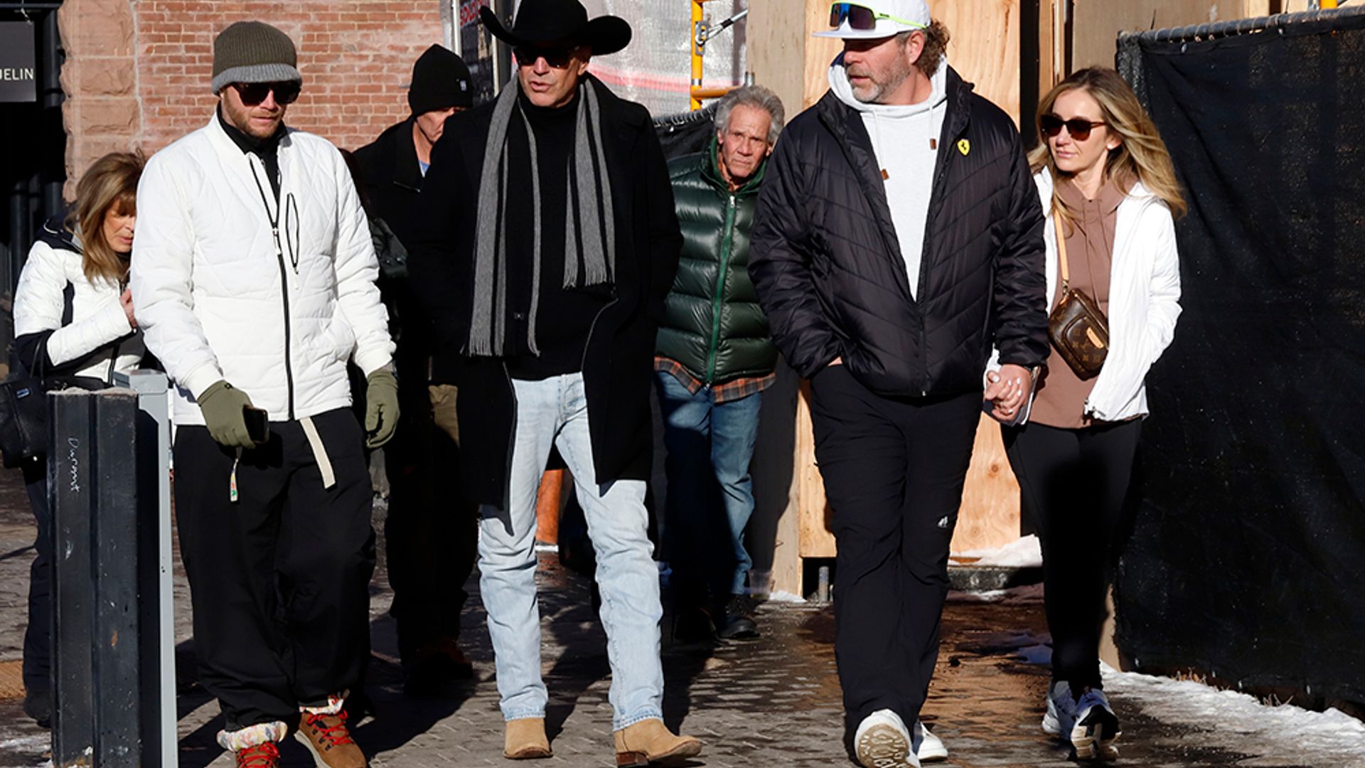 Kevin Costner out with friends in Aspen