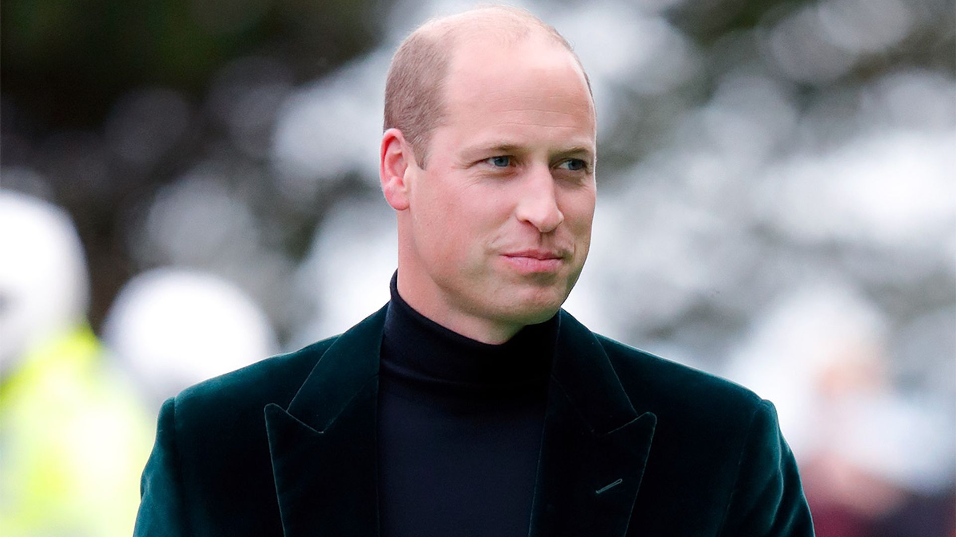 prince william roll neck velvet jacket