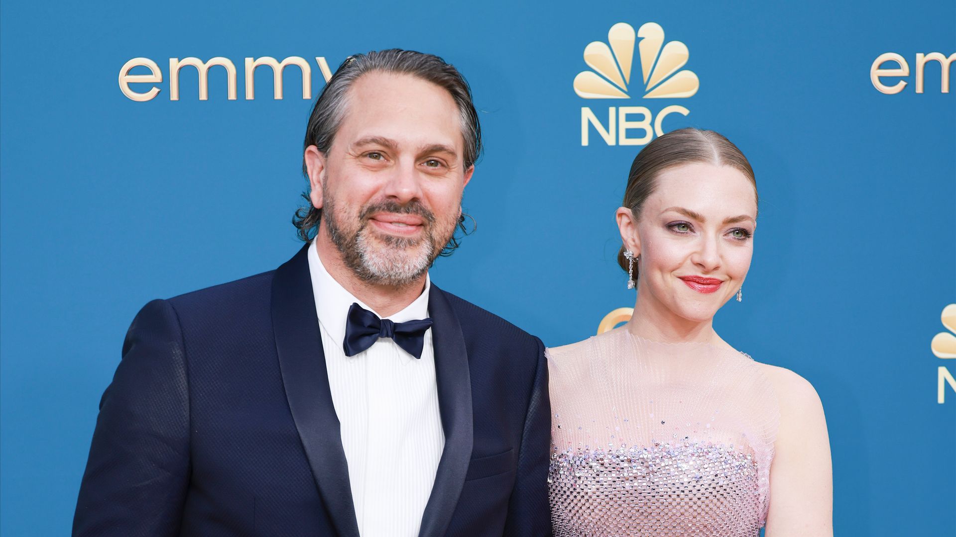Thomas Sadoski and Amanda Seyfried arriving at the 74th Primetime Emmy Awards at the Microsoft Theater on Monday, September 12, 2022
