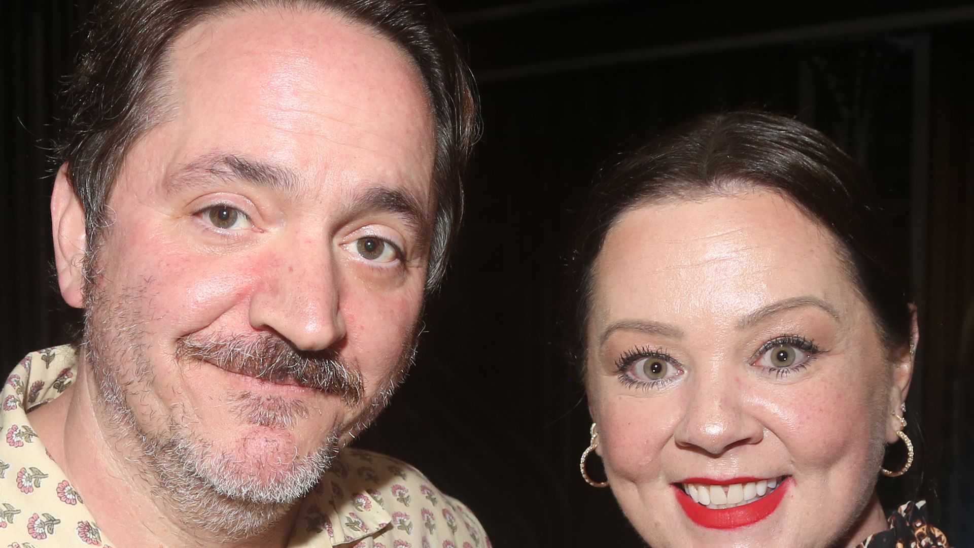 Ben Falcone and Melissa McCarthy backstage at "Some Like it Hot!" on Broadway