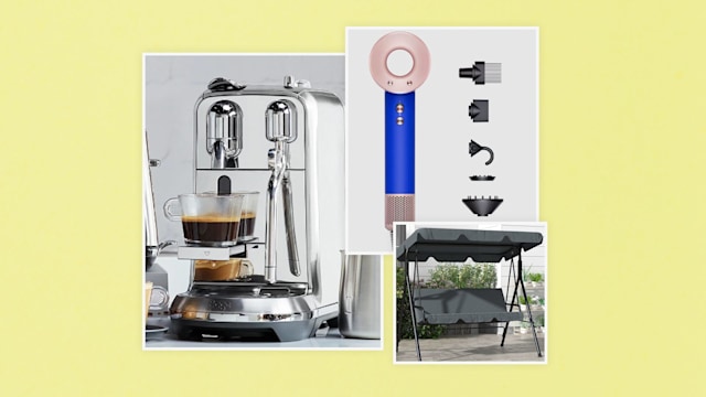 split image coffee machine dyson hair dryer garden swing chair 