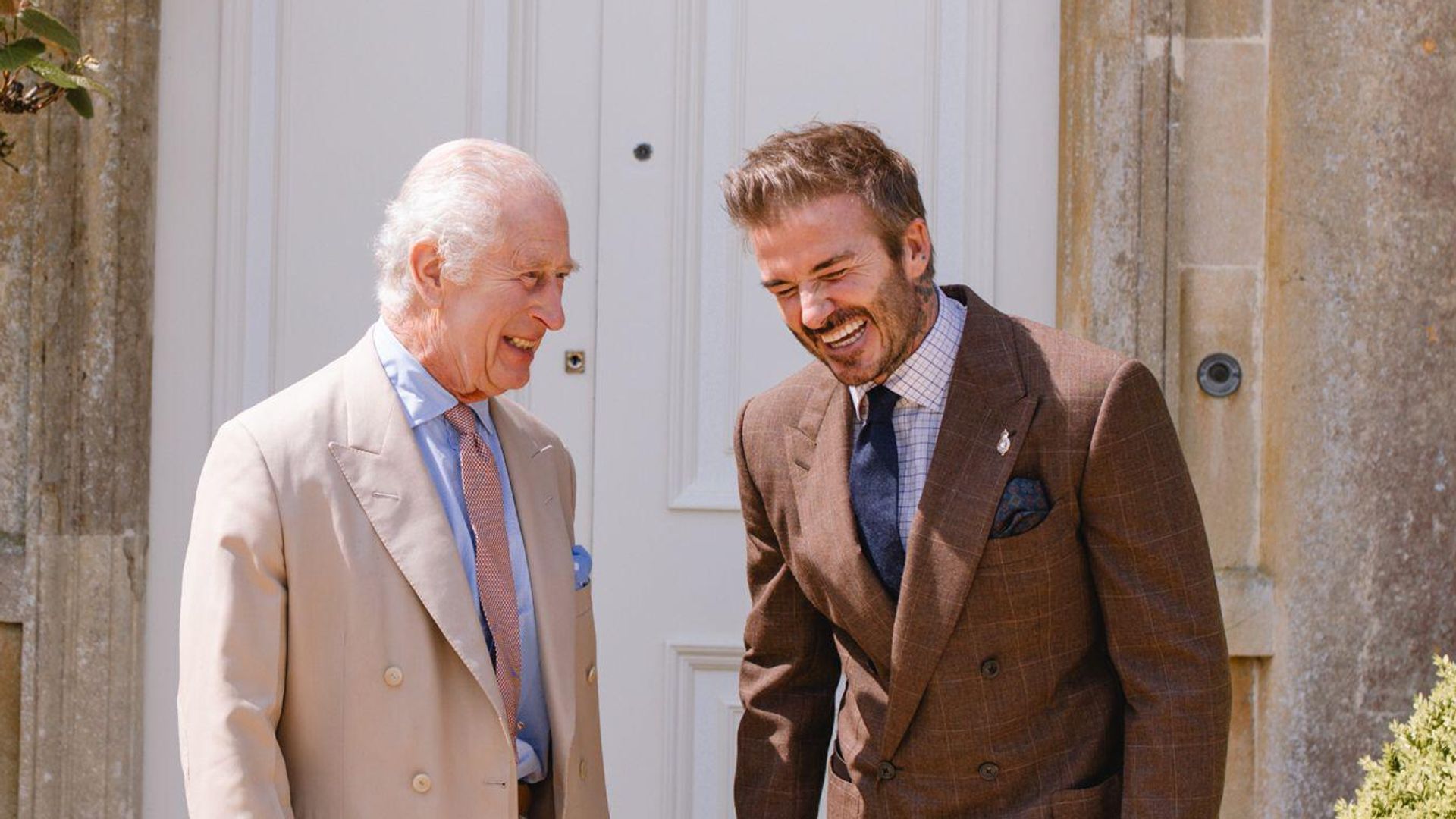 King Charles and David Beckham at Highgrove