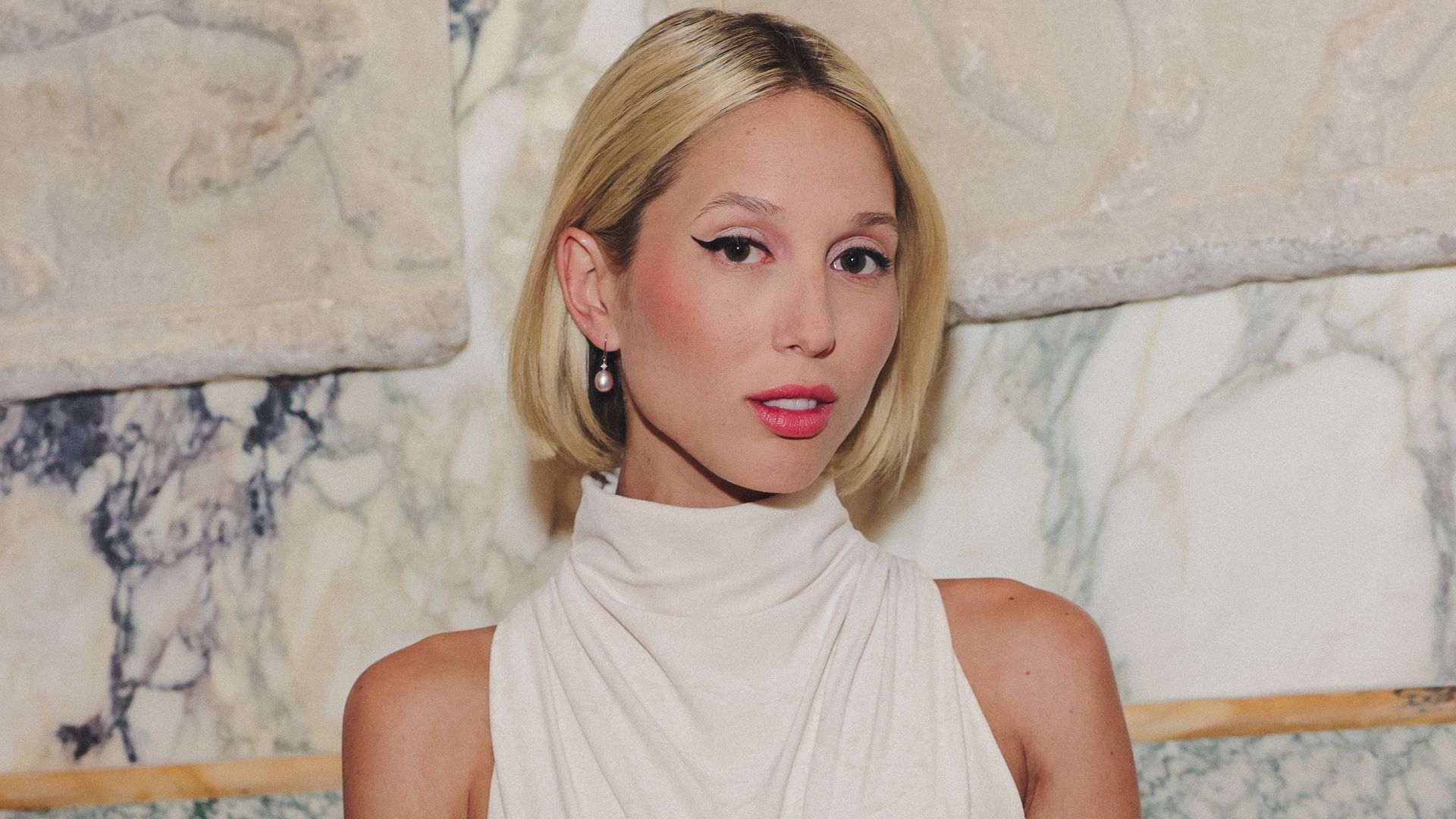 Princess Olympia of Greece is a total golden girl in sleek £2.5k dress