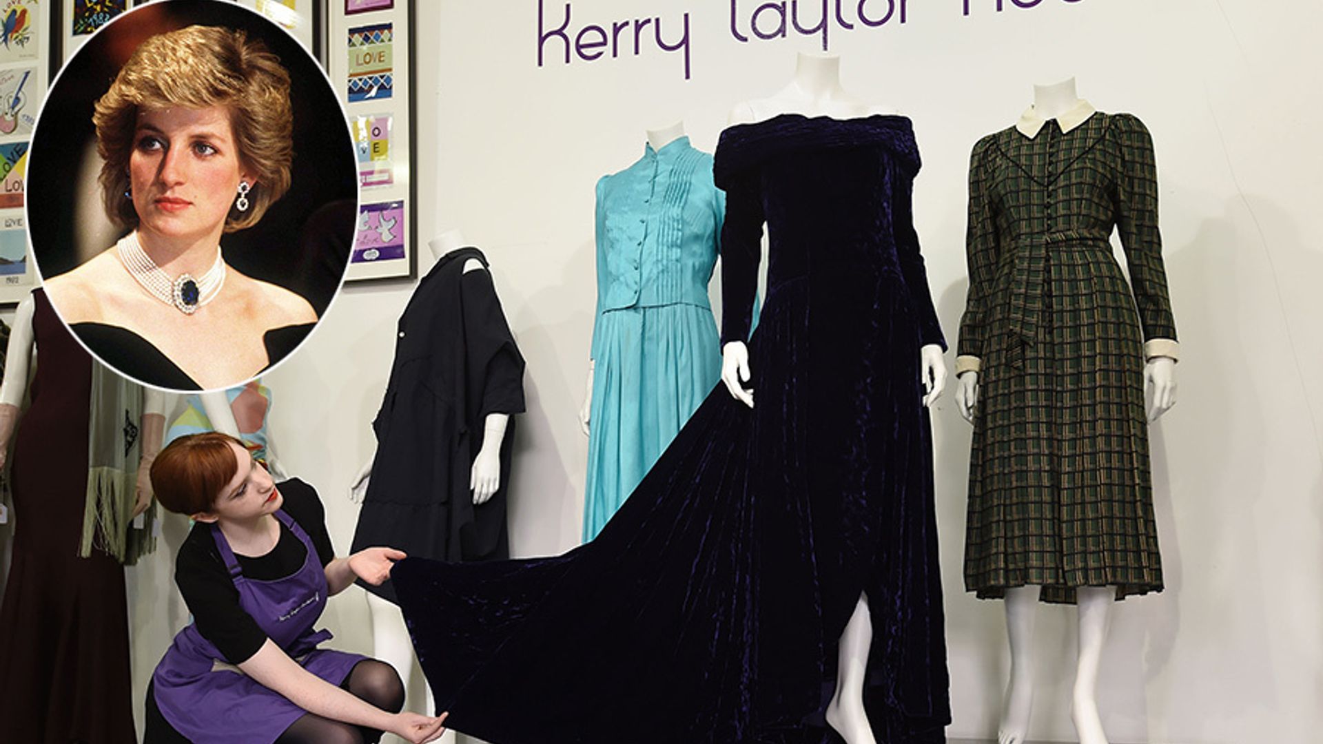 Princess Diana's purple velvet evening gown sells at auction for more ...