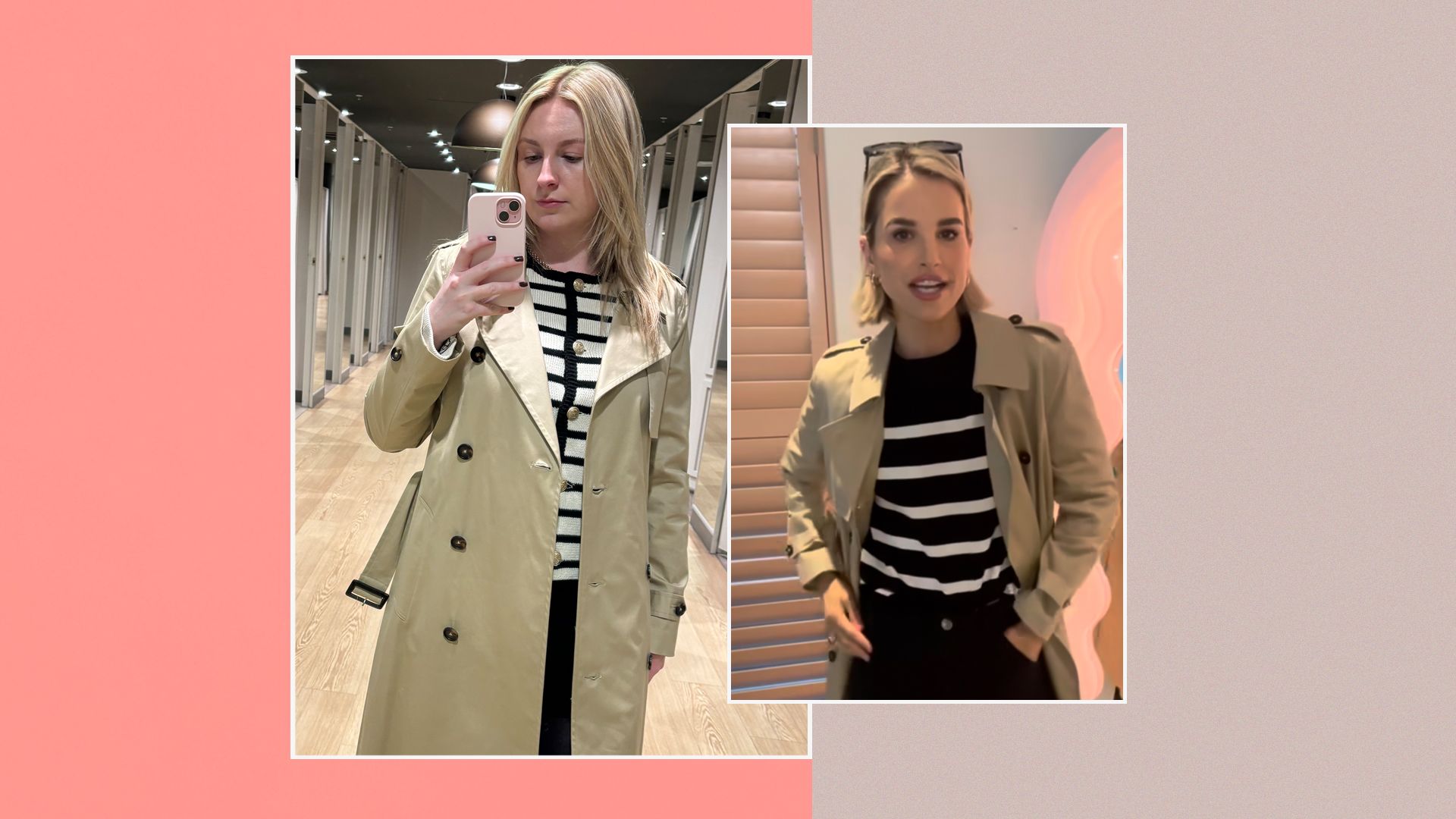 split image vogue williams marks and spencer trench coat 