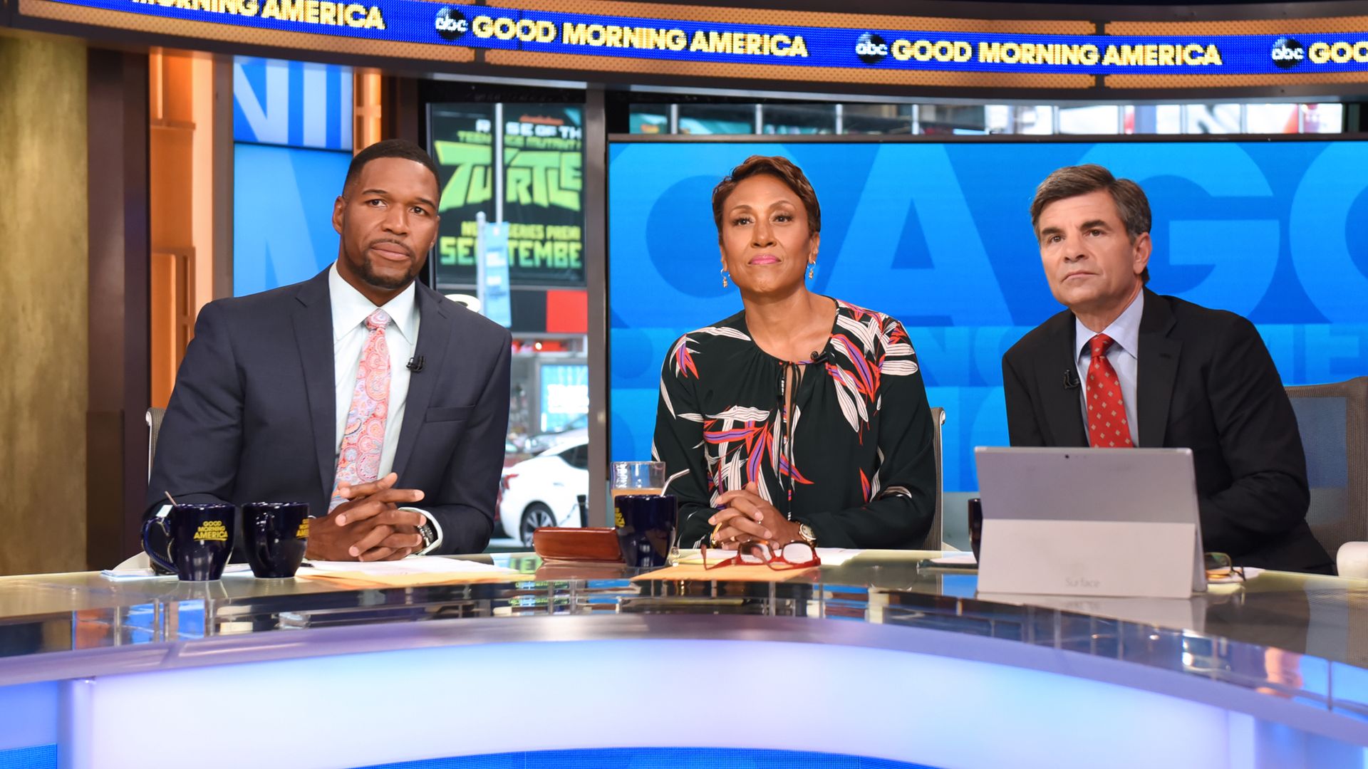 Michael Strahan 'jealous' of GMA co-star as he holds down the fort with two new anchors in latest shake-up