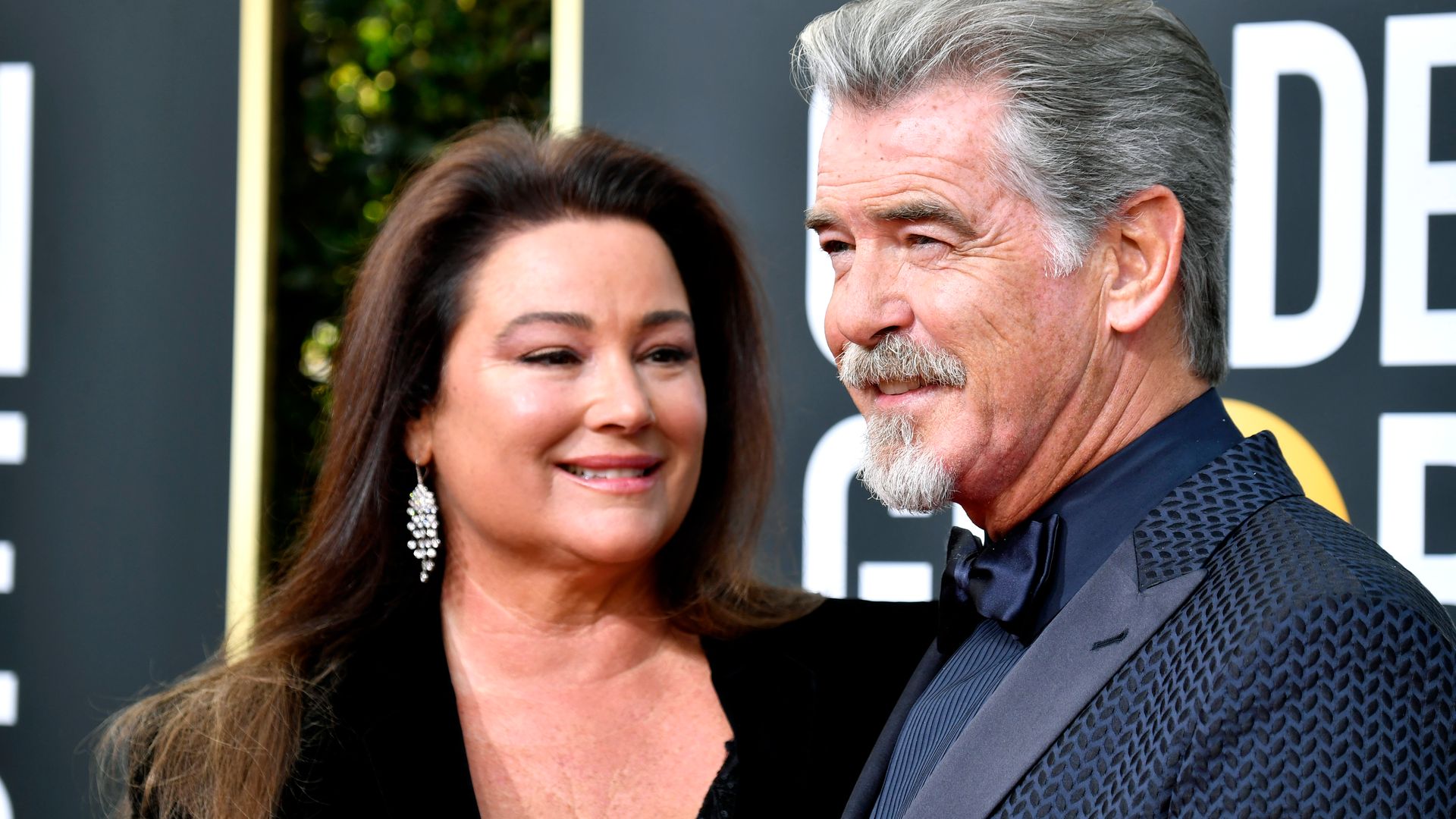 Pierce Brosnan and wife Keely Shaye Brosnan at the 77th Annual Golden Globe Awards