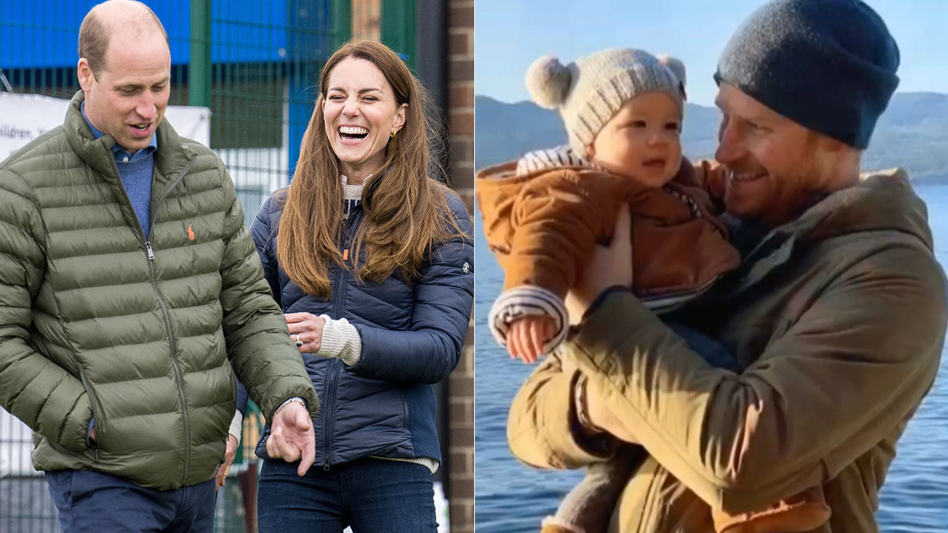 kate middleton laughing collage archie