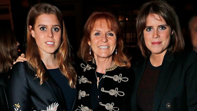 Princess Beatrice of York, Sarah Ferguson, Duchess of York and Princess Eugenie of York 