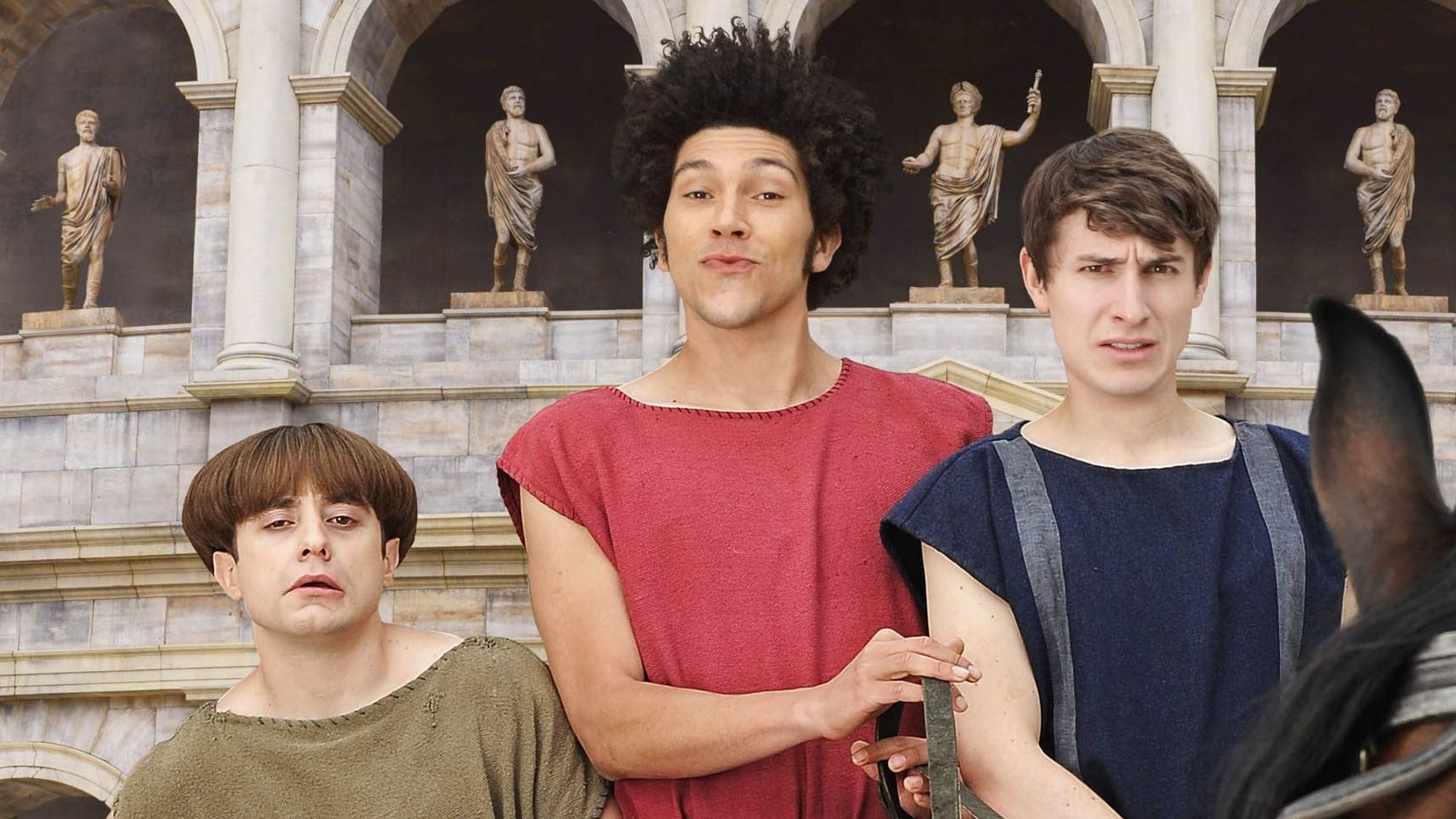 three men in period clothing