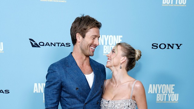 Glen Powell and Sydney Sweeney attend Columbia Pictures' "Anyone But You" New York premiere at AMC Lincoln Square Theater