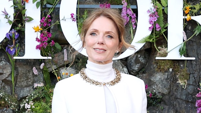 Geri Halliwell-Horner in all-white outfit