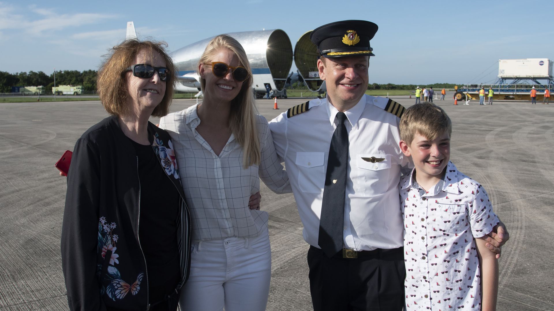 Captain Hamish Harding with his family 