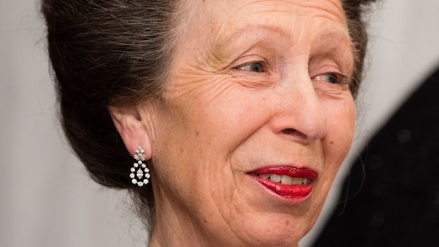 Princess Anne close up wearing tiara