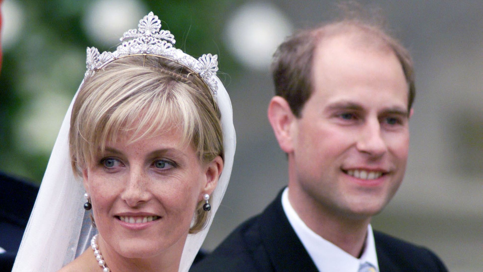 Prince Edward and Duchess Sophie on their wedding day