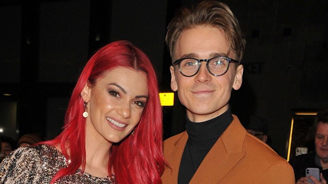 Dianne Buswell and Joe Sugg Whats On Stage Awards, Prince of Wales Theatre, Arrivals, London