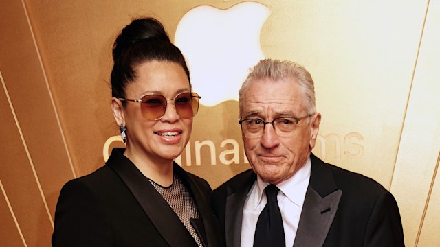 Tiffany Chen (L) and Robert De Niro attend the Apple Original Films Oscars celebration at the Sunset Tower Hotel on March 10, 2024 in Los Angeles, California.