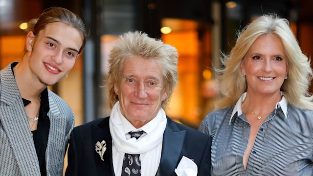 Alastair Stewart, Rod Stewart and Penny Lancaster at WellChild Awards 2024