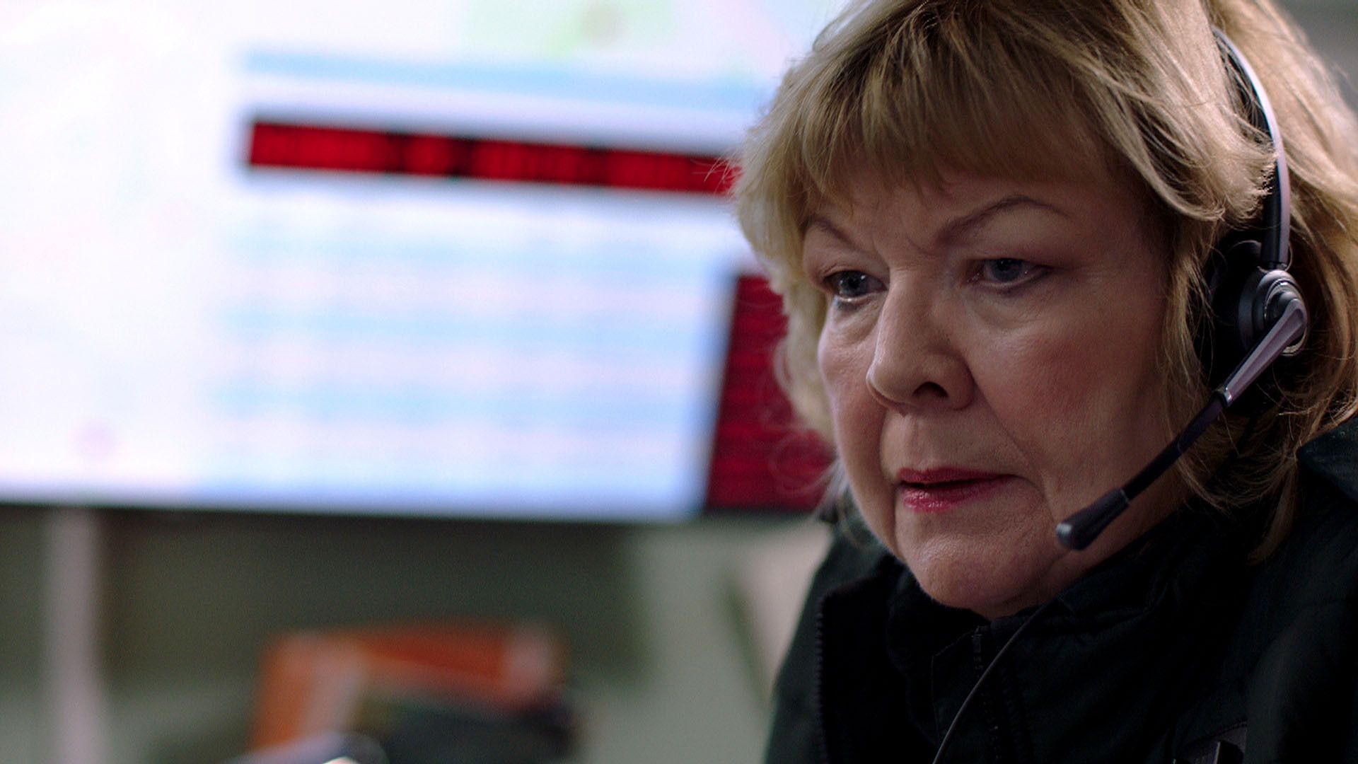 Di Botcher in a still image from Casualty