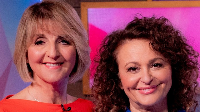 Kaye Adams standing with Nadia Sawalha, Jane Moore and Rose Ayling-Ellis