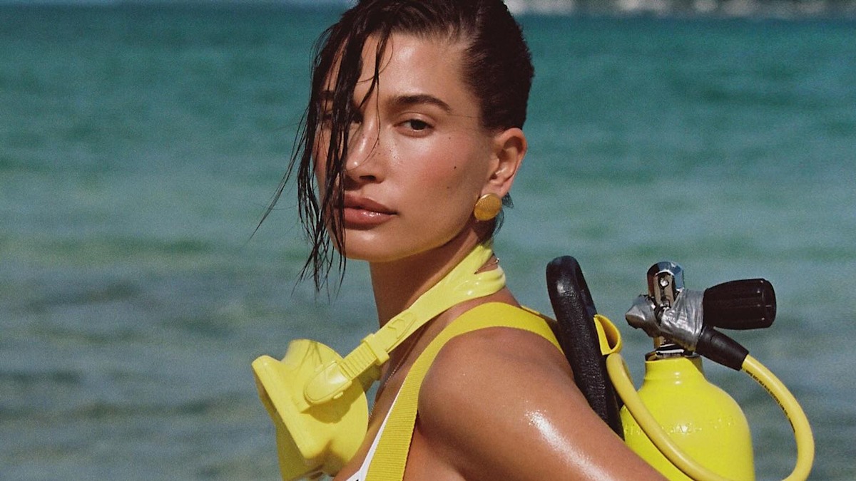 Hailey Bieber's £65 bikini is an ode to 'lemontini summer'