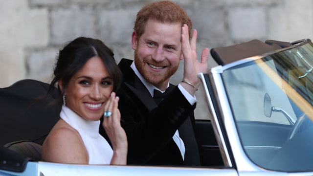 Meghan has worn many jewels that belonged to Princess Diana, seen her with Princess Diana's Aquamarine ring on her wedding day