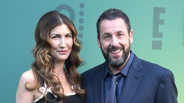 Jackie Sandler, Adam Sandler arrives at the 2024 People's Choice Awards at Barker Hangar on February 18, 2024 in Santa Monica, California.