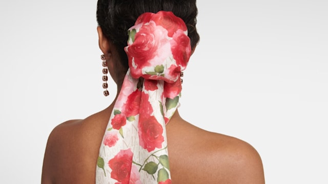 Magda Butryn rose-print hair scarf