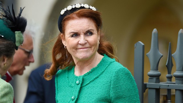 Sarah Ferguson attends the Easter Mattins Service at Windsor Castle 