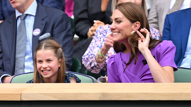 Kate and Charlotte smile in royal box at Wimbledon