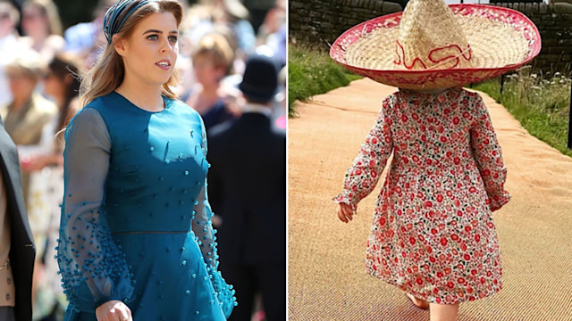 A split image of Princess Beatrice and Sienna 