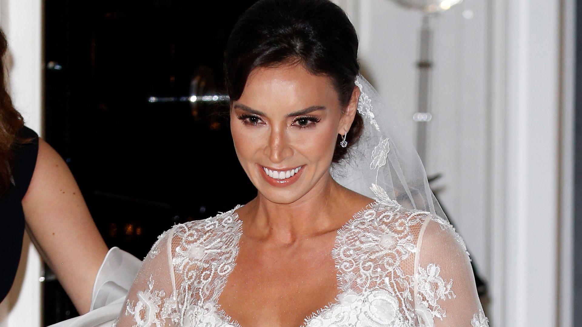 Christine Lampard's lookalike mother-of-the-bride is luscious in lace in unseen wedding photo