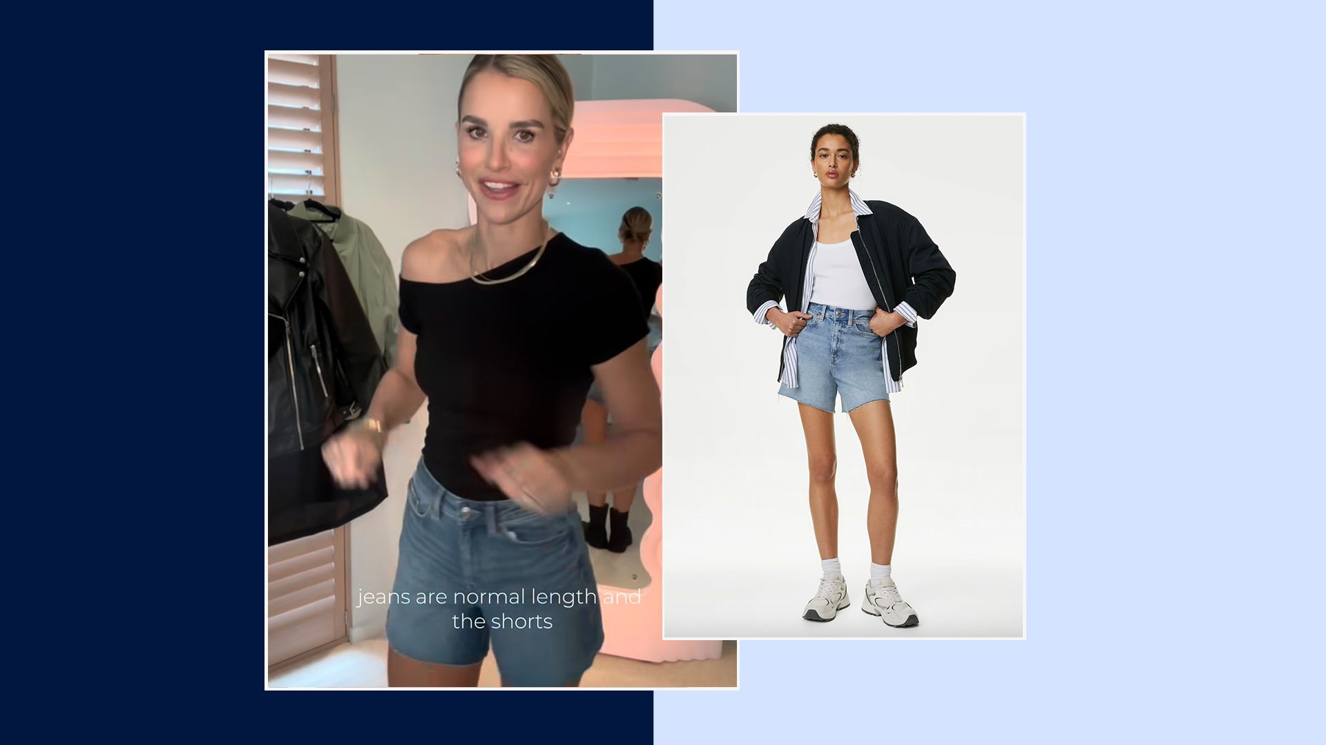 Vogue Williams has found the most flattering M&S denim shorts for festival season - and they're just £29