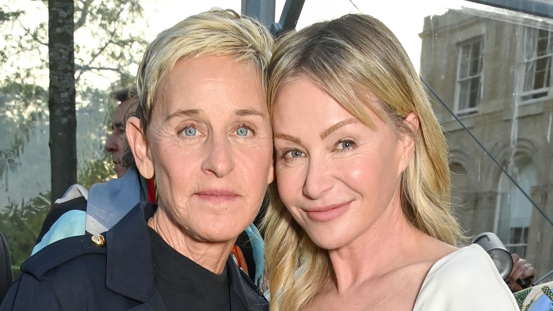 BANBURY, ENGLAND - JUNE 03: Ellen DeGeneres and Portia de Rossi attend the unveiling of RH England, The Gallery at the Historic Aynho Park, marking the brandâs international launch with a first of its kind design & hospitality destination, on June 3, 2023 in Banbury, England. (Photo by Dave Benett/Getty Images for RH)