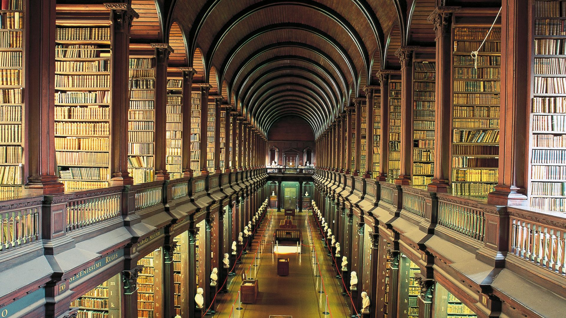 Inside Library of Trinity College, Dublin