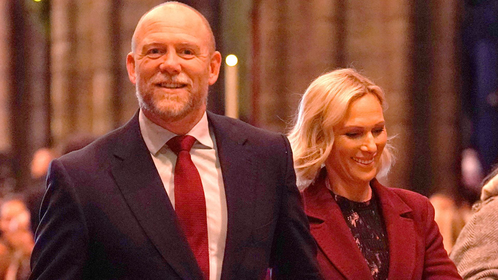 mike zara tindall attend together at christmas