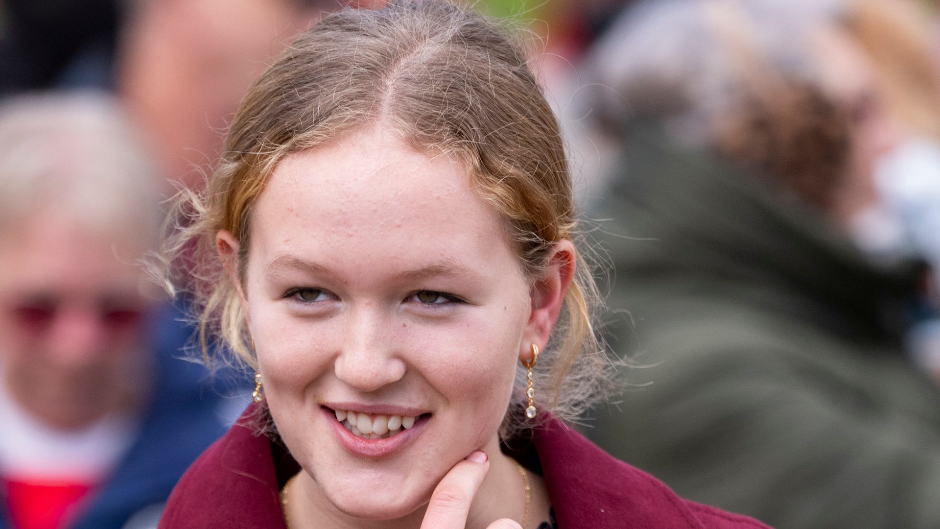 Savannah Phillips, 14, recycles her mum Autumn Phillips' festive coat