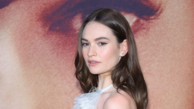 Lily James attends the premiere of "Finalmente l'Alba" at Cinema Barberini on February 05, 2024 in Rome, Italy