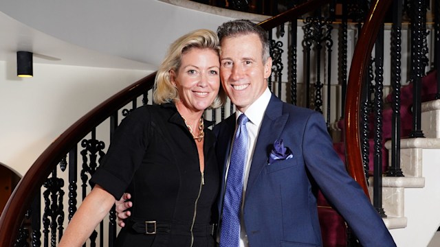 Anton du Beke with his wife Hannah Summers, attending the aftershow party following the first night for An Evening with Anton du Beke at the London Palladium