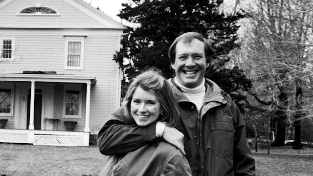 Martha Stewart and husband, publisher Andy Stewart, outside their home, 24th March 1980. 