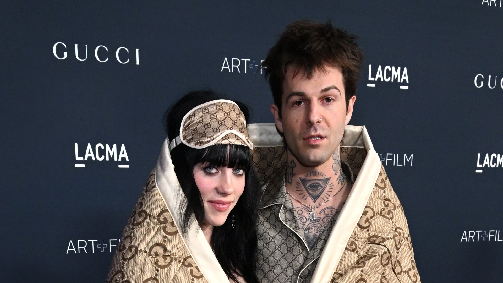Billie Eilish and Jesse Rutherford, both wearing Gucci, attend the 2022 LACMA ART+FILM GALA Presented By Gucci